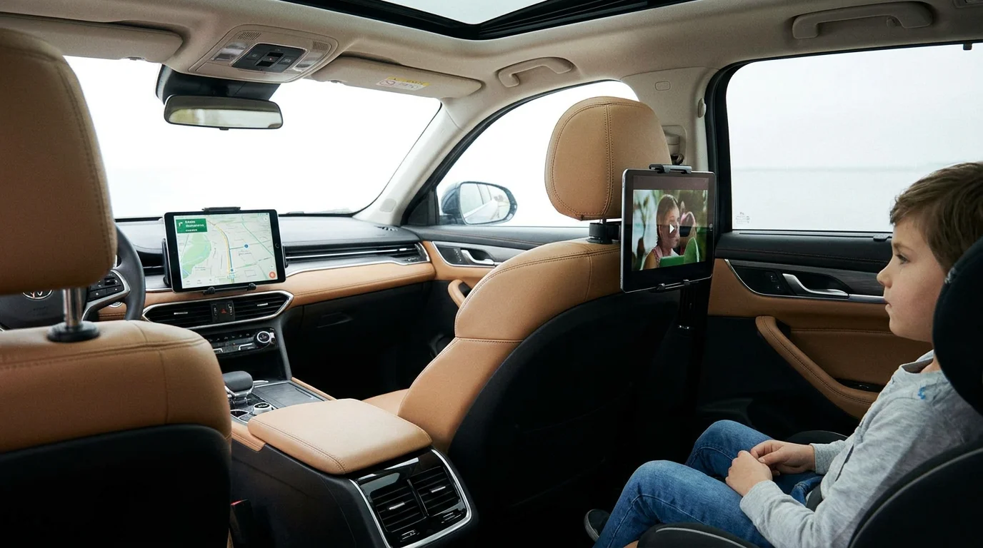 iPad og tablet i bilen: sådan vælger du den rigtige holder